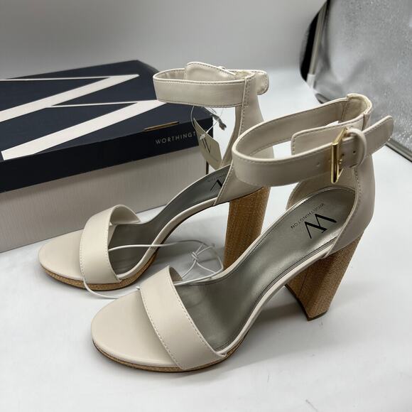 Worthington Womens Lynch Heeled Sandals Ivory Size 9.5 - Picture 11 of 15